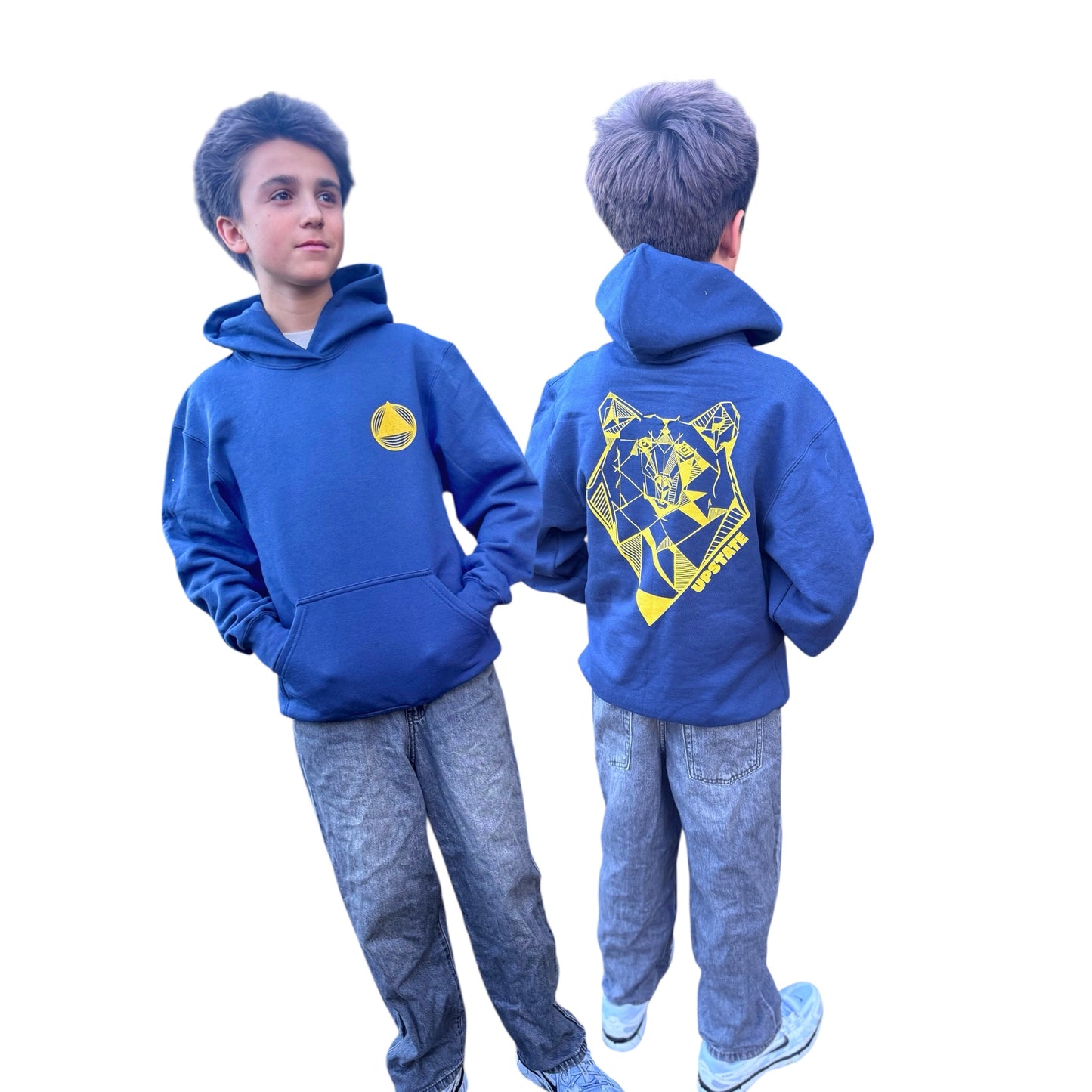 Youth Geometric Bear Hoodie