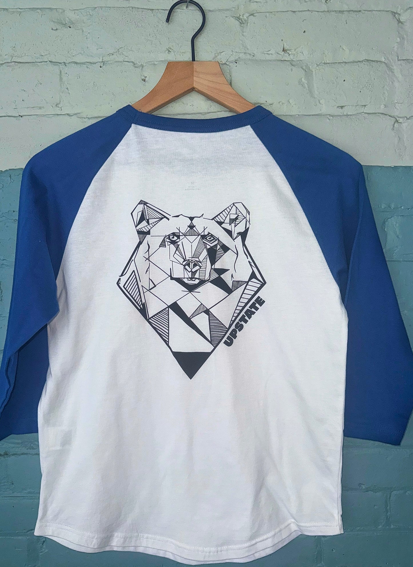 Youth 3/4 Sleeve Geometric Bear - Designed by local artist Mariah Katz *Limited Edition*