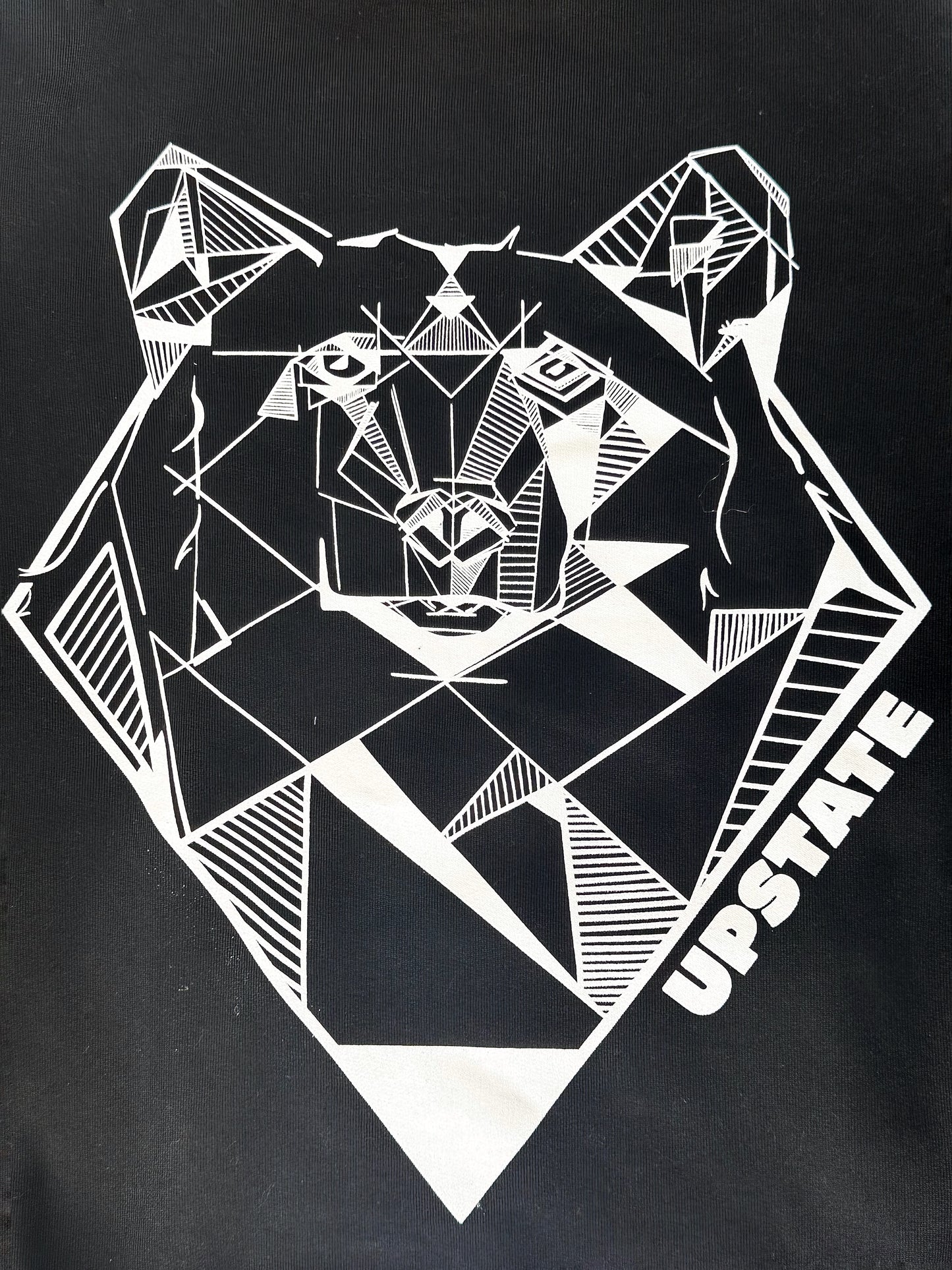 Geometric Bear-Heavyweight Organic Brushed Hoodie - Limited edition design by local artist Mariah Katz