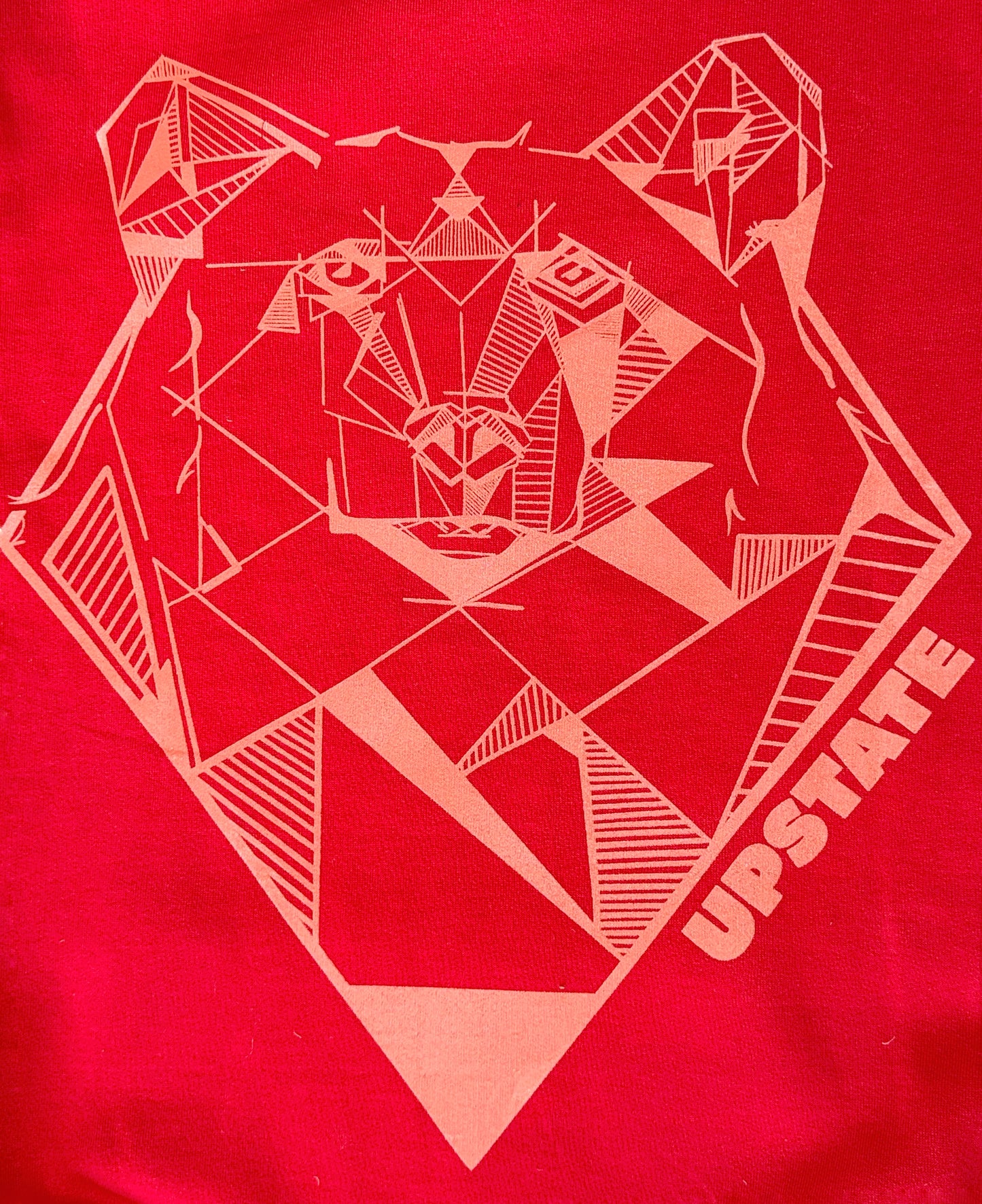 Geometric Bear-Heavyweight Organic Brushed Hoodie - Limited edition design by local artist Mariah Katz