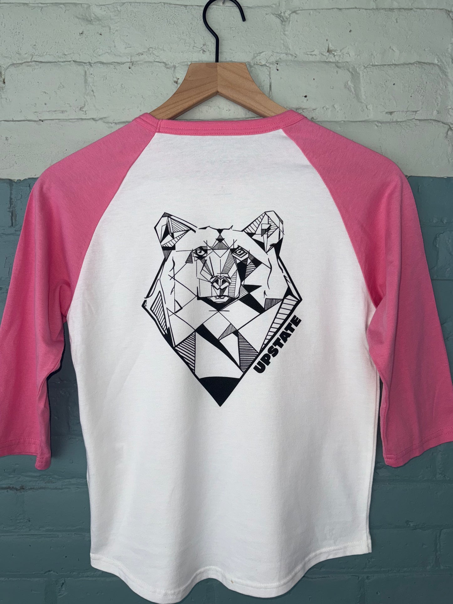 Youth 3/4 Sleeve Geometric Bear - Designed by local artist Mariah Katz *Limited Edition*