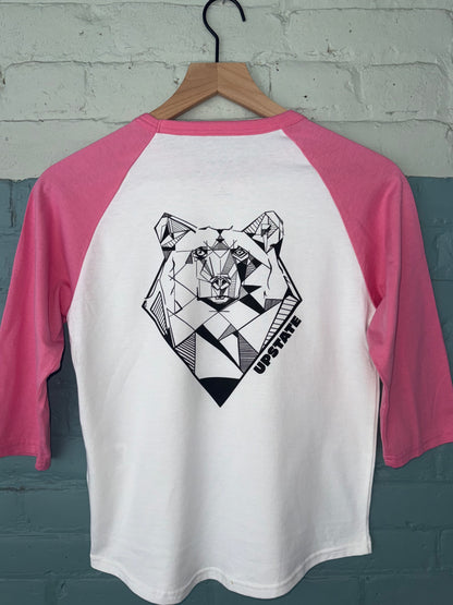 Youth 3/4 Sleeve Geometric Bear - Designed by local artist Mariah Katz *Limited Edition*