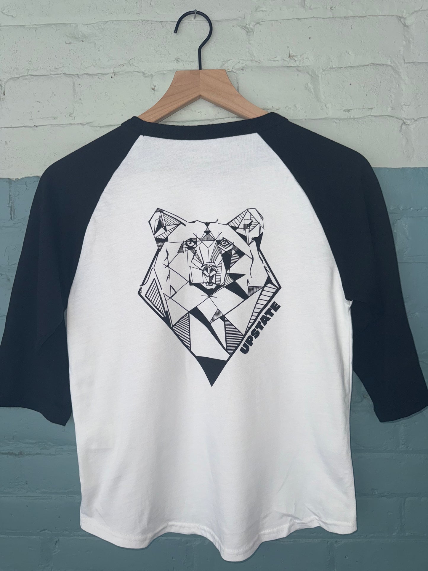 Youth 3/4 Sleeve Geometric Bear - Designed by local artist Mariah Katz *Limited Edition*