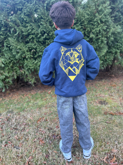 Youth Geometric Bear Hoodie